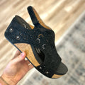 Very G Starry Night Black Wedge Sandal