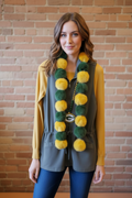 Green Bay Football Fur Ball Scarf - Brick Wall No Tags