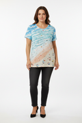 Beach Scene Graphic Tee on model