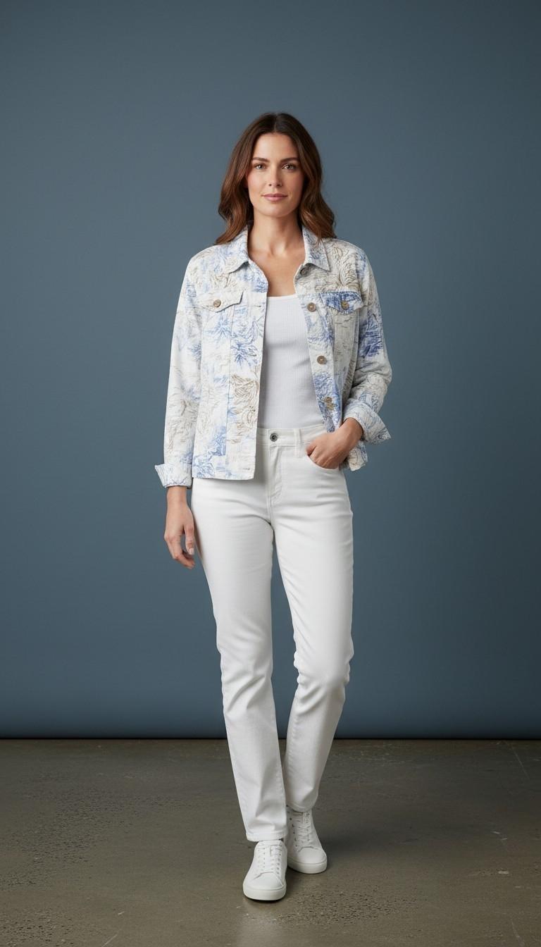 Palm Tree Print Jacket